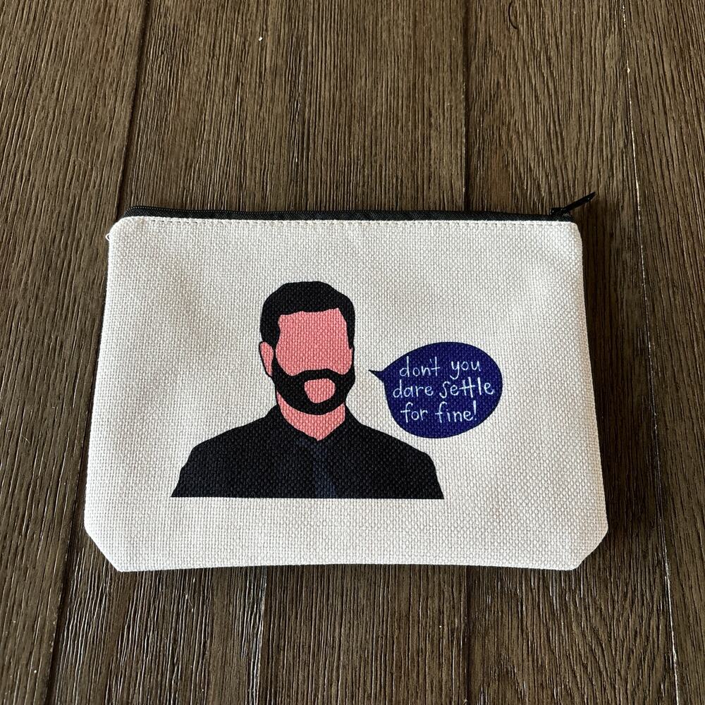 Roy Kent Cosmetic Bag Don't you Dare Settle For Fine Zippered Pouch Gift